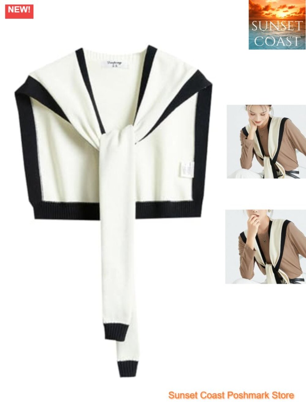 Knitted Shawl Wrap for Women Soft Y2K Cover Up Cape